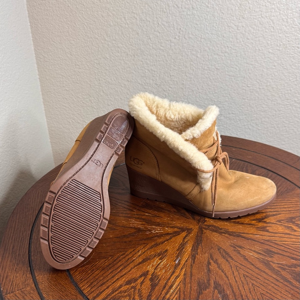 UGG Women's Tan Suede Ankle Boots